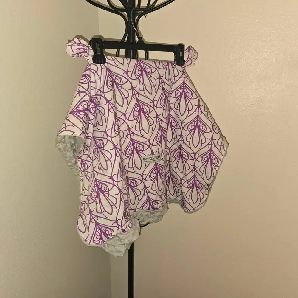 Carseat Cover Purple and White Patterned
